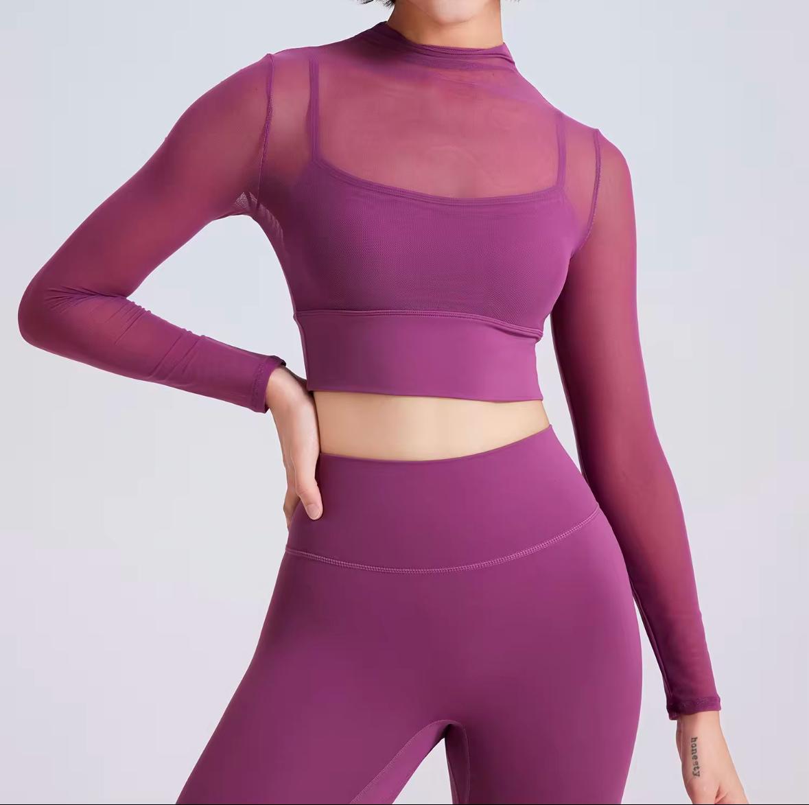 Grape Sheer Top