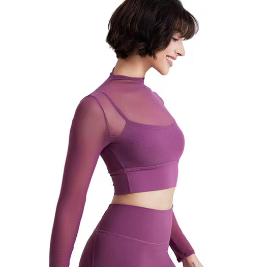 Grape Sheer Top